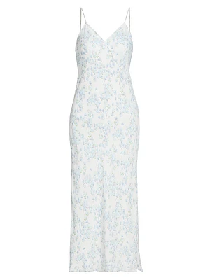 Floral Seamed Slip Dress
