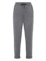 Cotton and Silk Interlock Trousers