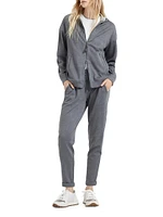 Cotton and Silk Interlock Trousers