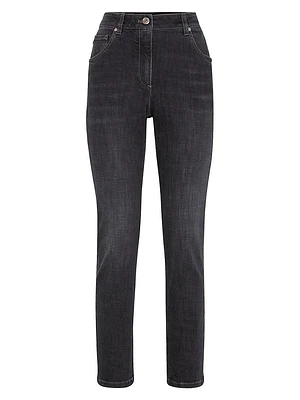 Stretch Denim Slim Trousers