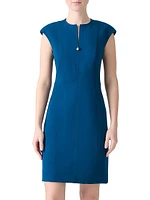 Jersey Cap-Sleeve Sheath Dress