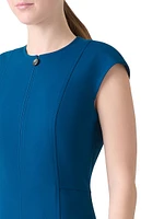 Jersey Cap-Sleeve Sheath Dress