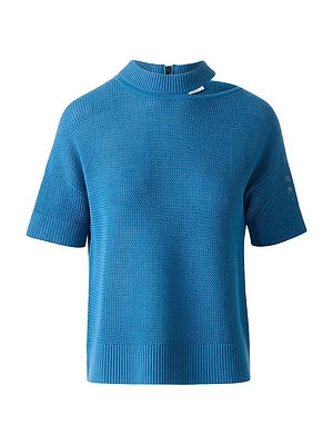 Split Neck Wool Top