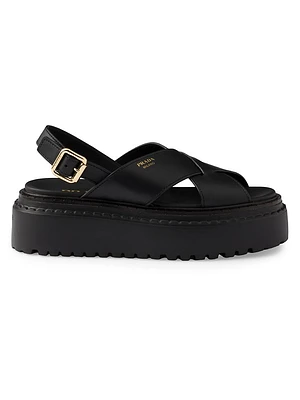 Leather Crisscross Sandals