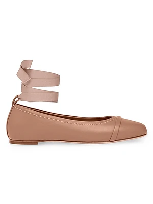 Sabina Leather Flat Pumps
