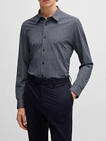 Slim-Fit Shirt Printed Performance Stretch Jersey