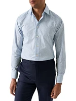 Contemporary-Fit Geometric Cotton Shirt