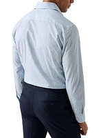 Contemporary-Fit Geometric Cotton Shirt