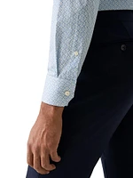 Contemporary-Fit Geometric Cotton Shirt