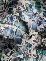 Slim-Fit Floral Linen Button-Front Shirt