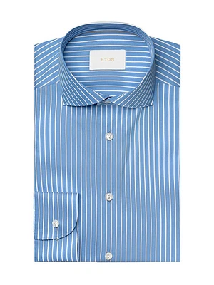 Contemporary-Fit Striped Cotton-Silk Shirt