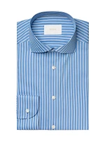 Contemporary-Fit Striped Cotton-Silk Shirt