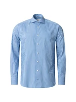 Contemporary-Fit Striped Cotton-Silk Shirt