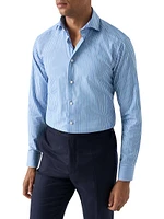 Contemporary-Fit Striped Cotton-Silk Shirt