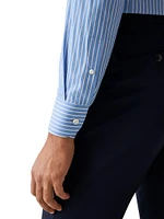 Contemporary-Fit Striped Cotton-Silk Shirt