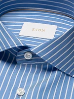 Contemporary-Fit Striped Cotton-Silk Shirt