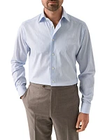 Slim-Fit Striped Button-Front Shirt