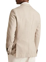 Stack Single-Breasted Textured Blazer