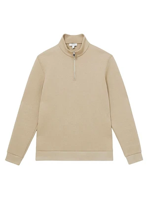 Ashby Rib-Knit Half-Zip Sweater
