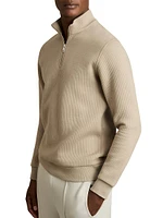 Ashby Rib-Knit Half-Zip Sweater