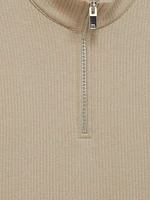 Ashby Rib-Knit Half-Zip Sweater