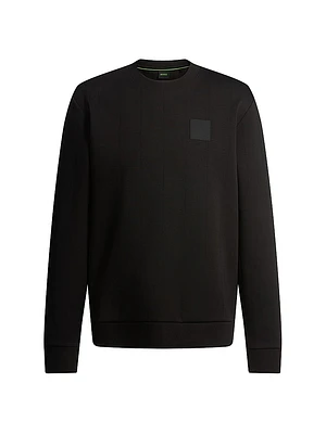 Sweatshirt with Drop-Needle Stitching