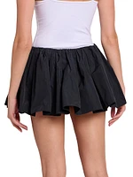 Gathered Satin Skort