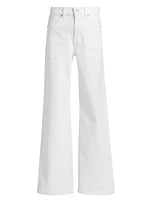 Crosbie Wide-Leg Twill Pants