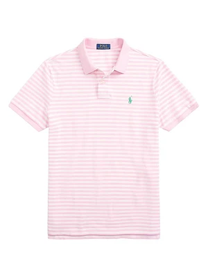Classic-Fit Striped Mesh Polo Shirt