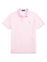 Classic-Fit Striped Mesh Polo Shirt