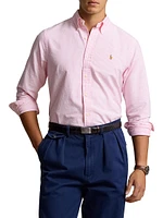 Logo-Embroidered Striped Cotton Oxford Shirt