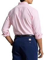 Logo-Embroidered Striped Cotton Oxford Shirt
