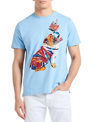 Whiskey Dog Graphic Cotton T-Shirt