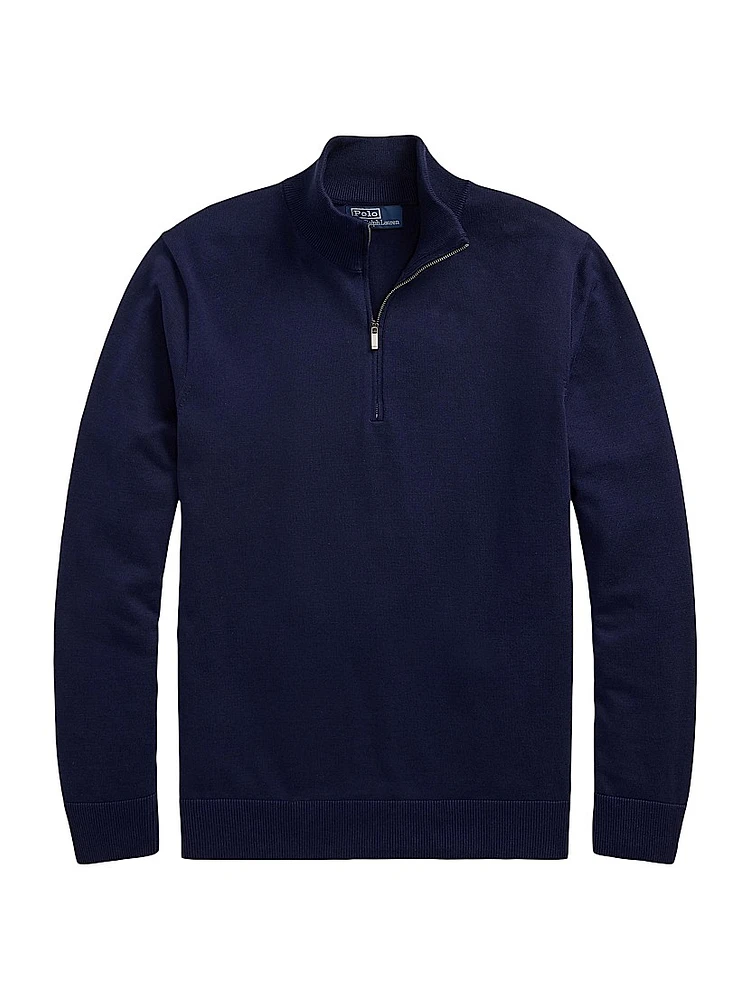 Cotton Quarter-Zip Sweater