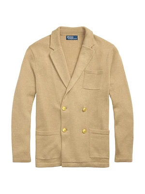 Cashmere Double-Breasted Blazer Cardigan