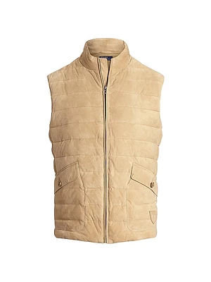 Quilted Suede Vest