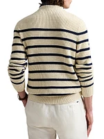 Striped Cotton-Linen Sweater