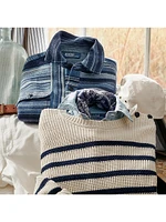 Striped Cotton-Linen Sweater