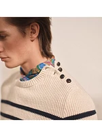 Striped Cotton-Linen Sweater