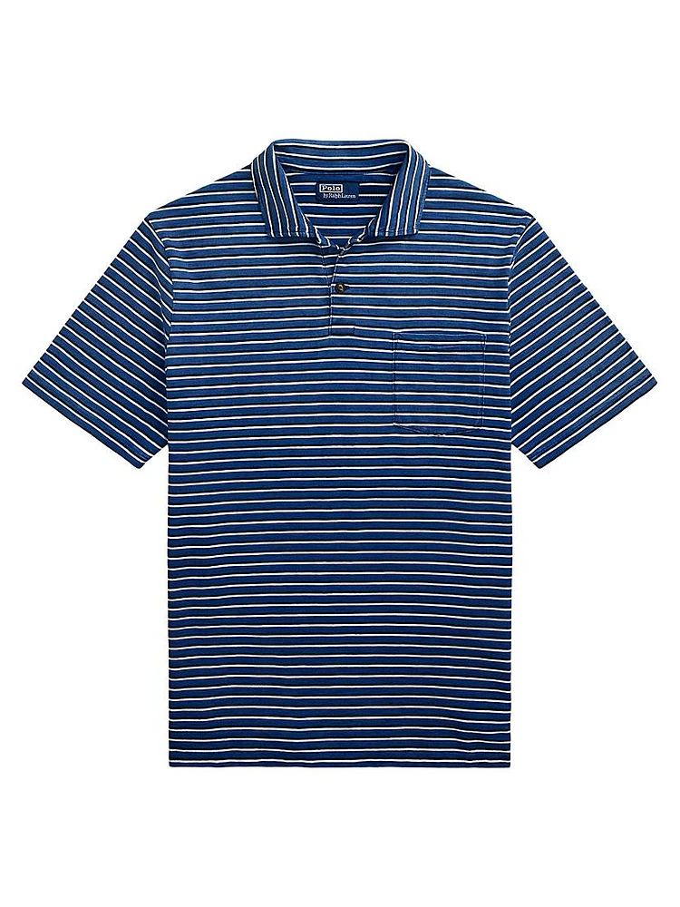 Classic-Fit Striped Jersey Polo Shirt