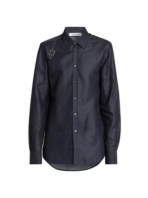 Denim Logo Tape Harness Shirt