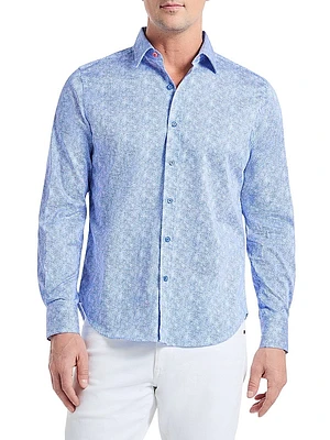 Kefalonia Printed Stretch-Cotton Shirt