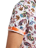 Tangier Paisley Stretch-Cotton Short-Sleeve Shirt