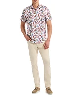 Tangier Paisley Stretch-Cotton Short-Sleeve Shirt
