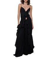 Iluminating Ruffled Silk Tie-Front Top