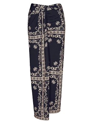 Dream Tiles Wrap-Style Maxi Skirt