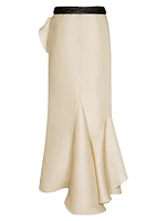 Sevillana Ruffled Silk Maxi Skirt