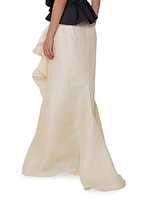 Sevillana Ruffled Silk Maxi Skirt