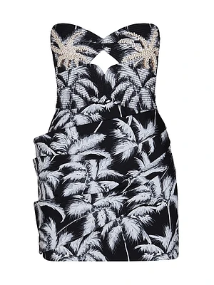 Galena Sombra Tropical Strapless Minidress
