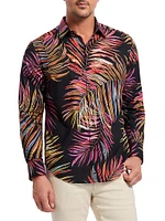 Acai Printed Cotton Button-Front Shirt